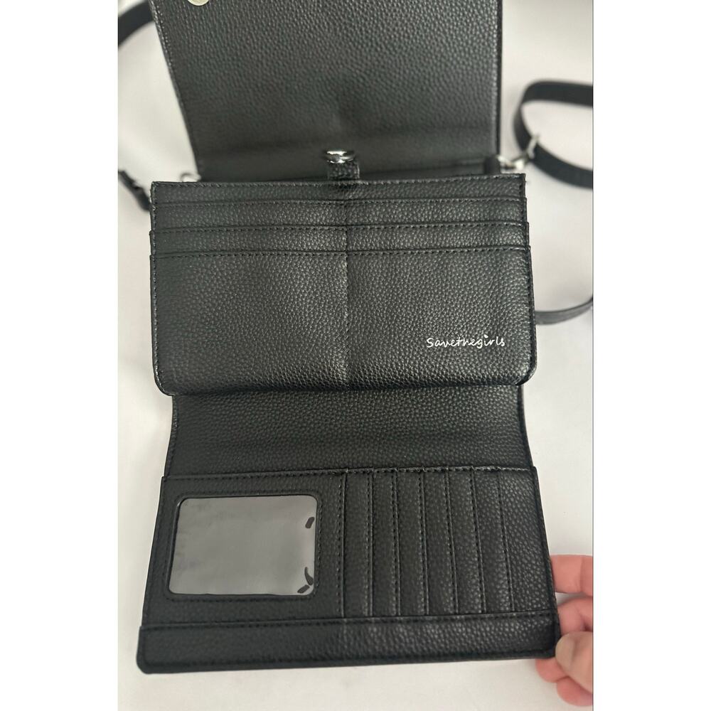 Save The Girls Black Crossbody Wallet & Touchscreen Phone Purse - Like New - Picture 3 of 9